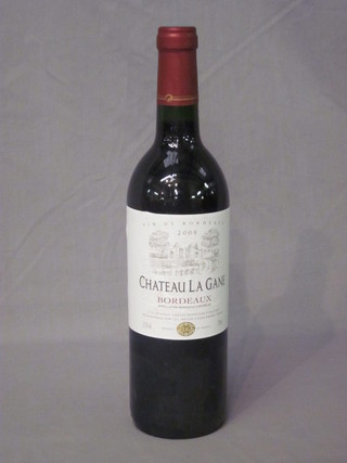 6 bottles of red 2009 Chateau La Gane Bordeaux wine