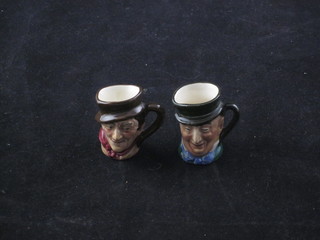 A pair of miniature Doulton character jugs - Mr Micawber and  Farmer 1"