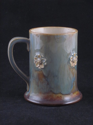 A Royal Doulton grey salt glazed mug the base marked Royal  Doulton 8510 4"