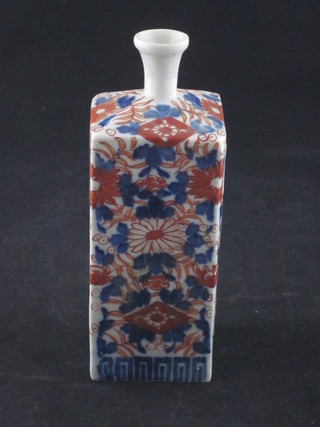A 19th Century square Imari porcelain specimen vase 6"