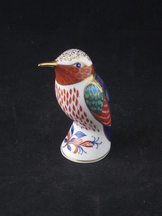 A Royal Crown Derby porcelain figure of a bird, base marked  LBII