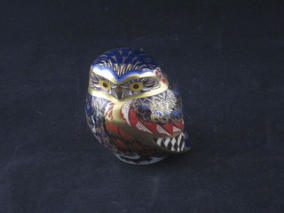 A Royal Crown Derby porcelain figure of a seated owl, base  marked LXI