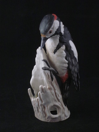 A Goebel figure of a Great Spotted Woodpecker 9"