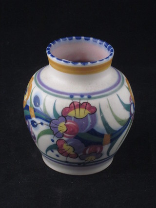 A circular Poole Pottery vase, base marked Poole and incised 988  4"