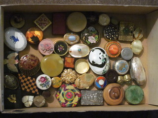 A collection of metal trinket boxes