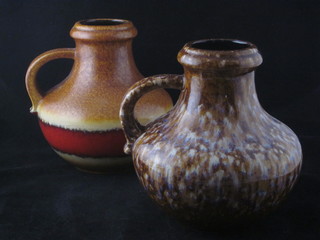 2 Scheurich-Keramik pottery jugs German, marked 423 7"   ILLUSTRATED