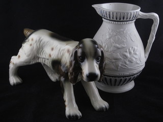An Oriental style circular bowl, a white glazed jug 9" and a collection of decorative ceramics