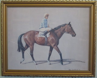 After Neal Cawthorne, coloured print "Troy with Willie Carson  Up" 14 1/2" x 19"