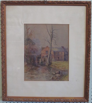 M Jackson, watercolour "Watermill" signed and dated 1900 11"  x 8"