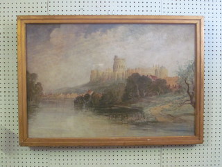 T C Johnson, Watercolour drawing "Windsor Castle From the  Thames" signed to bottom right hand corner 20" x 29"