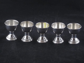 5 Maltese silver egg cups 3 ozs