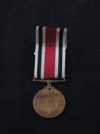 A George VI issue Special Constabulary Long Service Good Conduct medal to Sidney Gee  ILLUSTRATED