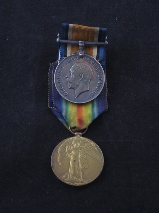A pair British War medal and Victory medal to 6459 Pte. J F Luetchford 8th London Regt.