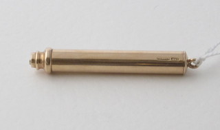 A 15ct gold propelling pencil