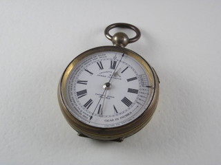 An open faced Cyclists pocket watch by The Cyclist and Speed Indicator Company, patent no. 4128