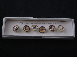 2 sets of Guiness advertising buttons, boxed