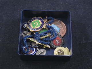 A silver and enamelled Kent General Hospital badge and various  other badges