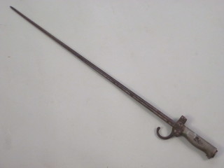 A French bayonet with stiletto blade 20", no scabbard