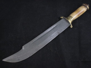 A Continental dagger with 9" edged blade and staghorn handle