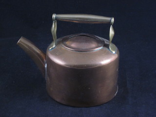 A copper money box in the form of a kettle 4"