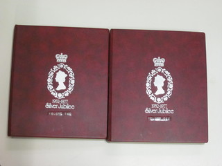 2 albums of 1977 Silver Jubilee stamps