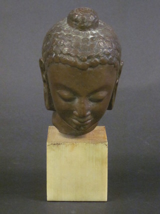A resin portrait bust of a Buddha 5"