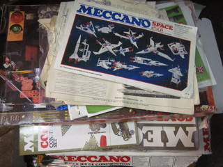 A box of various items of Meccano