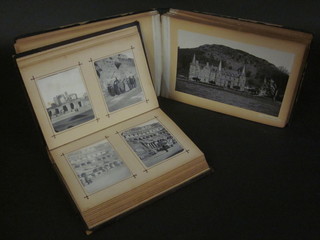 A red photograph album and 1 volume "Edinburgh Trossachs"  