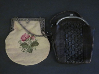 A leather evening bag and 1 other