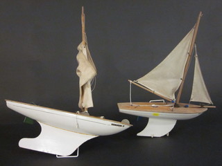 2 model pond yachts - Endeavour II and Endeavour IV 15"