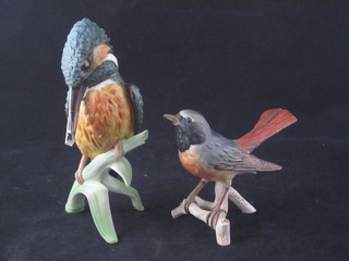 A Goebel figure of a Redstart and a do. Kingfisher, beak f,