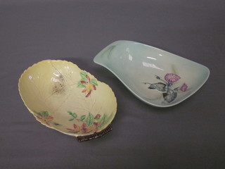 A Carltonware leaf shaped dish and 1 other 7"