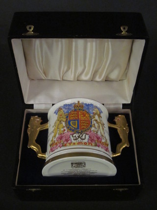 A George VI Paragon twin handled limited edition Coronation  mug