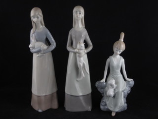 3 various Spanish porcelain figures of ladies