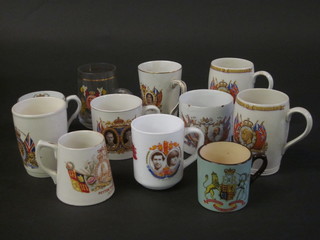 A collection of Coronation mugs