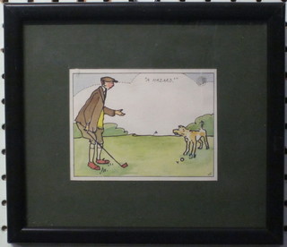 A humerous golfing cartoon 3 1/2" x 4"