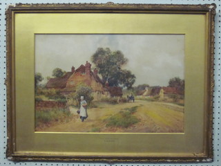 G Bedford, watercolour "Near Midhurst Sussex" 13" x 20"  contained in a gilt frame