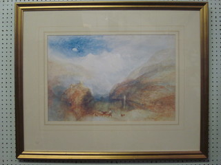 A limited edition V & A print after J M W Turner, "The Lake  of Brienz Switzerland", complete with certificate, 14" x 21"