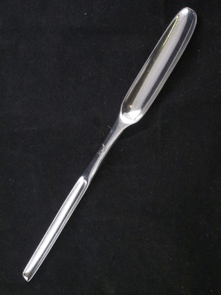 An antique silver double ended marrow scoop, 1 ozs
