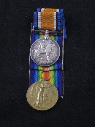 A pair British War medal and Victory medal to 28141 Pte. E  Ellis Royal Warwickshire Regt.