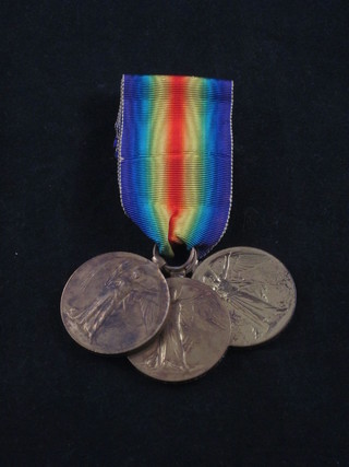 3 Victory medals to 203350 Pte. W J Pollard The Devon Regt.,  43321 Gunner R Pollard Royal Artillery and 71434 Gunner C J  Kennelly Royal Artillery