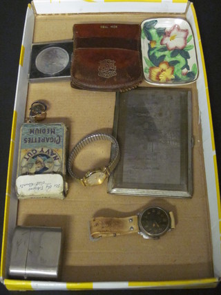 2 wristwatches and a small collection of curios