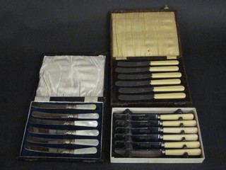 3 sets of 6 tea knives and forks