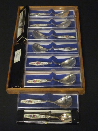 A collection of Royal Albert silver plated teaspoons