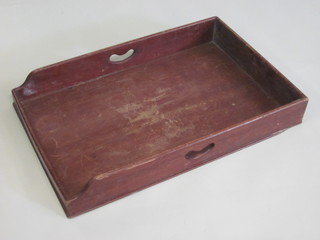 A 19th Century rectangular mahogany butlers tray 29"