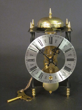 A 20th Century German skeleton clock 5"