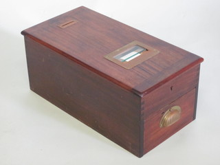 A mahogany till fitted a drawer, by Gledhil of Halifax