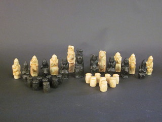 A resin chess set