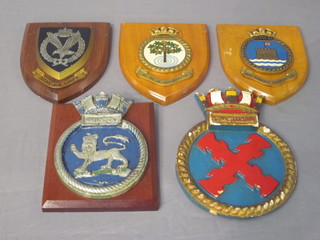 4 ships plaques together with an Army Air Corps plaque