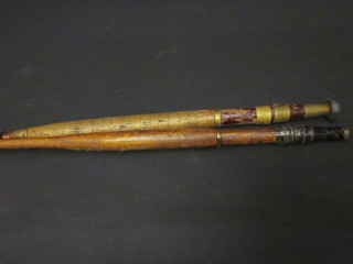 2 19th Century 3 section fishing rods etc